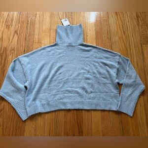 Forever 21 Blue Cropped Turtleneck